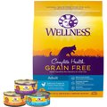 Wellness Complete Health Poultry Lovers Pate Variety Pack Grain-Free Canned Cat Food, 5.5-oz, case of 30 + Wellness Complete Health Natural Grain Free Deboned Chicken & Chicken Meal Dry Cat Food, 11.5-lb bag