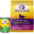 Wellness Complete Health Turkey Formula Grain-Free Canned Cat Food, 12.5-oz, case of 12 + Wellness Complete Health Natural Grain Free Salmon & Herring Dry Cat Food, 11.5-lb bag