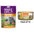 Whole Life Just One Ingredient Pure Chicken Breast Freeze-Dried Cat Treats, 1-oz bag + Instinct Original Grain-Free Pate Real Chicken Recipe Wet Canned Cat Food, 5.5-oz, case of 12