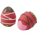 Frisco Valentine Chocolate Covered Strawberries Latex Squeaky Dog Toy, 2 count