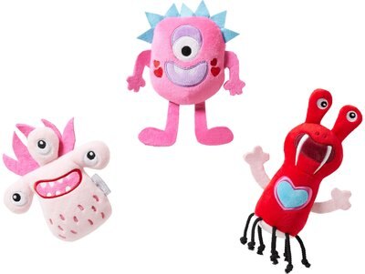 Frisco Love Monsters Plush Squeaky Dog Toy, 3 count, slide 1 of 1