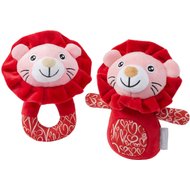 Frisco Valentine Lions Plush Squeaky Puppy Toy, 2 count