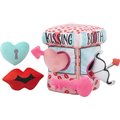 Frisco Valentine Kissing Booth Hide and Seek Puzzle Plush Squeaky Dog Toy