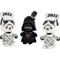 STAR WARS New Year's Eve STORMTROOPER Plush Squeaky Dog Toy, 3 count