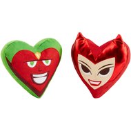 Marvel 's Valentine Scarlet Witch & Vision Hearts Plush Squeaky Dog Toy, 2 count