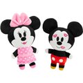 Disney Mickey & Minnie Mouse Plush Cat Toy with Catnip, 2 count