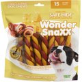 Petmate Wonder SnaXX Twists Cheese & Bacon Grain-Free Dog Treats, Small/Medium, 15 count