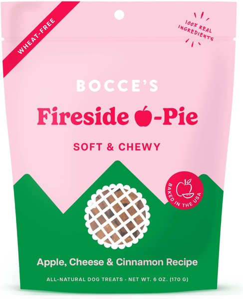 Bocce's Bakery Fireside Apple Pie Apples, Cheese & Cinnamon Recipe Dog Treats, 6-oz bag slide 1 of 2