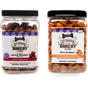 Three Dog Bakery Snacks Jar Variety Pack Dog Treats, 50-oz pack