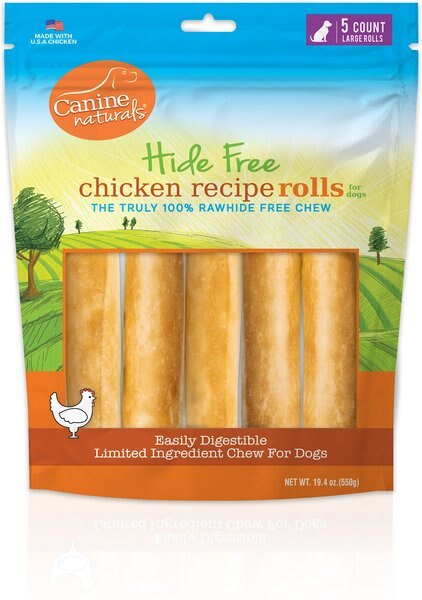 Canine Naturals Hide Free 7-inch Chicken Recipe Roll Dog Chew, 5 count slide 1 of 8