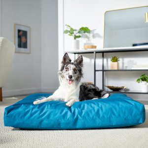 Frisco Durable Faux Gusset Dog & Cat Bed, Teal, X-Large