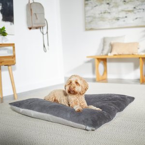 Frisco Herringbone Pillow Dog & Cat Bed, Grey,X-Large 