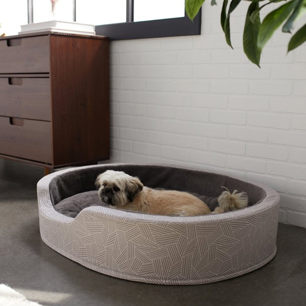 Frisco Ortho Cuddler Dog & Cat Bed, Grey, Large slide 1 of 6