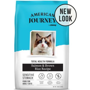 American Journey Sensitive Stomach Total Health Formula Salmon & Brown Rice Recipe Dry Cat Food, 15lb bag