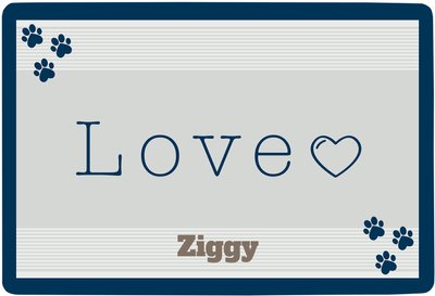 Frisco Love Cutout Personalized Dog & Cat Placemat, slide 1 of 1