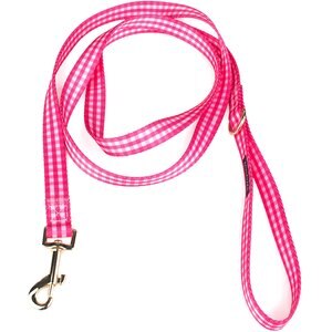 Boulevard Gingham Dog Leash, Pink, Large