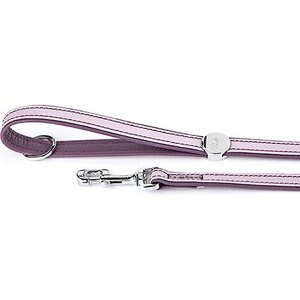 myfamily Firenze Genuine Soft Touch Italian Leather Dog Leash, Lavander & Purple