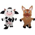 Piggy Poo and Crew Cow & Horse Paper Crinkle Squeaker Toy, 2 count