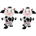 Piggy Poo and Crew Cow Paper Crinkle Squeaker Toy, 2 count