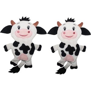 Piggy Poo & Crew Cow Paper Crinkle Squeaker Toy, 2 count