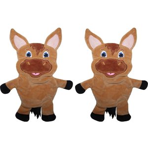Piggy Poo & Crew Horse Paper Crinkle Squeaker Toy, 2 count