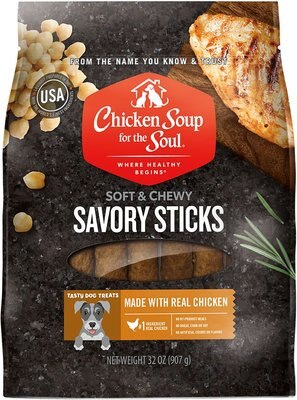 Chicken Soup for the Soul Savory Sticks Real Chicken Soft & Chewy Dog Treats, 32-oz bag, slide 1 of 1