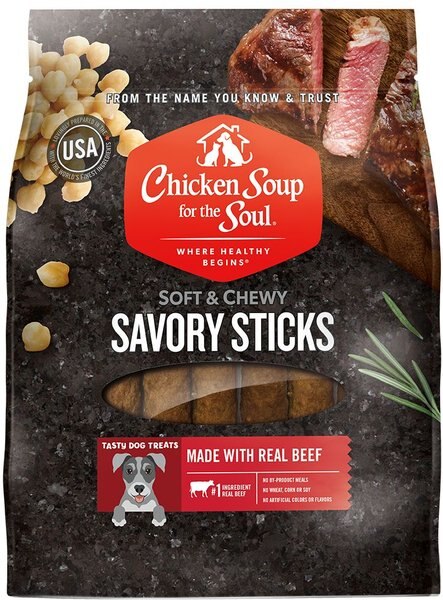 Chicken Soup for the Soul Savory Sticks Real Beef Soft & Chewy Dog Treats, 32-oz bag slide 1 of 5