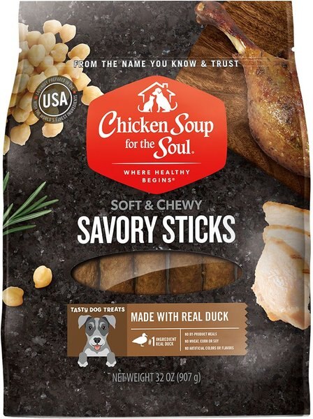 Chicken Soup for the Soul Savory Sticks Real Duck Soft & Chewy Dog Treats, 32-oz bag slide 1 of 5