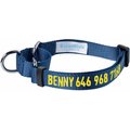 Blueberry Pet Essentials Safety Training Personalized Martingale Dog Collar, True Navy, Medium: 14.5 to 20-in neck 3/4-in wide
