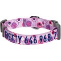 Blueberry Pet Essentials Garden Floral Personalized Dog Collar, Light Purple, Medium: 14.5 to 20-in neck 3/4-in wide