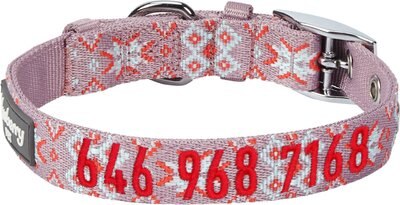 Blueberry Pet Modern Tribal Print Braided Personalized Dog Collar, slide 1 of 1