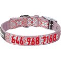 Blueberry Pet Modern Tribal Print Braided Personalized Dog Collar, Thistle, Large: 17 to 20.5-in neck, 1-in wide