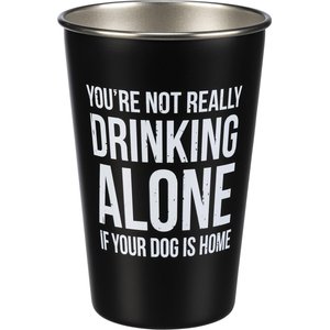 Primitives by Kathy It's Not Drinking Alone Stainless Steel Pint, 16-oz
