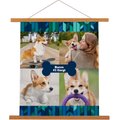 Frisco Personalized Contemporary Mosaic with Bone Collage Portrait Canvas Poster with Wood Hanger, 16" x 20"