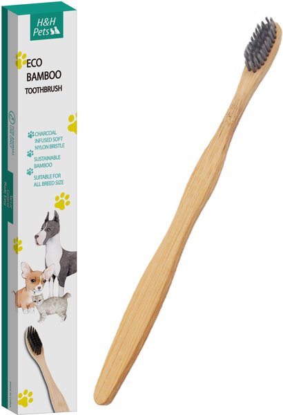 H&H Pets Bamboo Dog & Cat Toothbrush, 1 count slide 1 of 2
