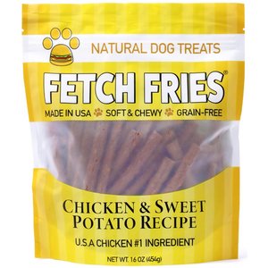 Fast Pet Food Fetch Fries Organic Chicken & Sweet Potato Dog Treats, 16-oz bag