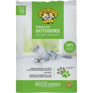 Dr. Elsey's Precious Cat Touch of Outdoors Unscented Clumping Clay & Natural Prairie Grasses Cat Litter, 20-lb bag