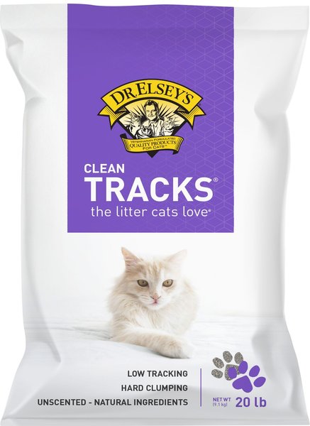 Dr. Elsey's Clean Tracks Multi-Cat Unscented Clumping Clay Cat Litter, 20-lb bag slide 1 of 6