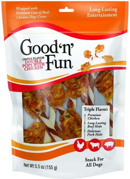Good ’n’ Fun Triple Flavor Dumbbells Dog Treats, 5.5-oz bag slide 1 of 6