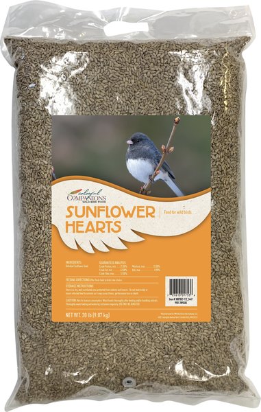 Colorful Companions Sunflower Hearts Shell-Free Premium Wild Bird Food, 20-lb bag slide 1 of 4