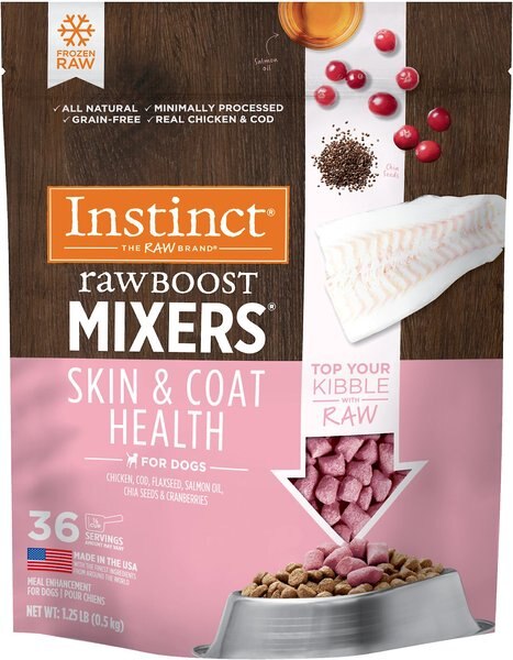 Instinct Boost Mixers Skin & Coat Health Grain-Free Frozen Dog Food Topper, 1.25-lb bag slide 1 of 9