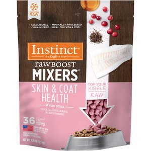 Instinct Boost Mixers Skin & Coat Health Grain-Free Frozen Dog Food Topper, 1.25-lb bag
