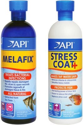 API Melafix Freshwater Fish Infection Remedy + Stress Coat Aquarium Water Conditioner, slide 1 of 1