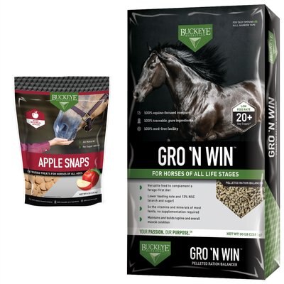 Buckeye Nutrition Gro 'N Win Pelleted Feed + All-Natural Apple Horse Treats, slide 1 of 1