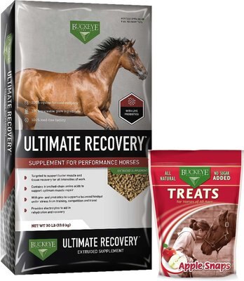 Buckeye Nutrition Ultimate Recovery Extruded Performance Pellets Supplement + All-Natural Apple Horse Treats, slide 1 of 1