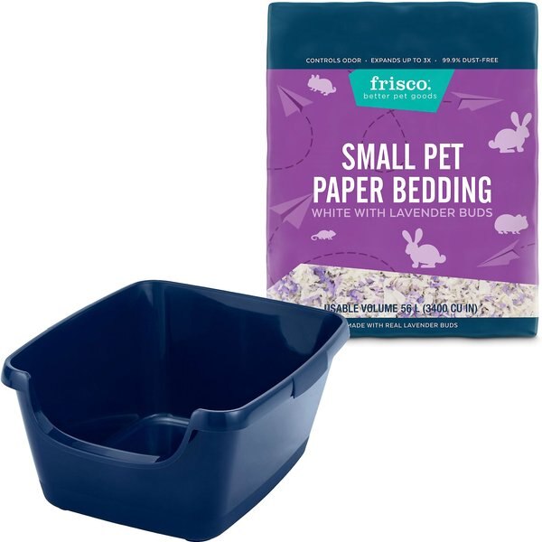 Frisco High Sided Litter Box + Small Animal Bedding, Lavender slide 1 of 8