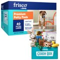 Goody Box||Frisco Goody Box Puppy Toys, Treats & Potty Training + Frisco Extra Large Training & Potty Pads, 28 x...