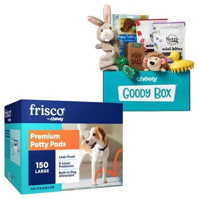 Goody Box Puppy Toys, Treats & Potty Training + Frisco Training & Potty Pads, 22 x 23-in, slide 1 of 1