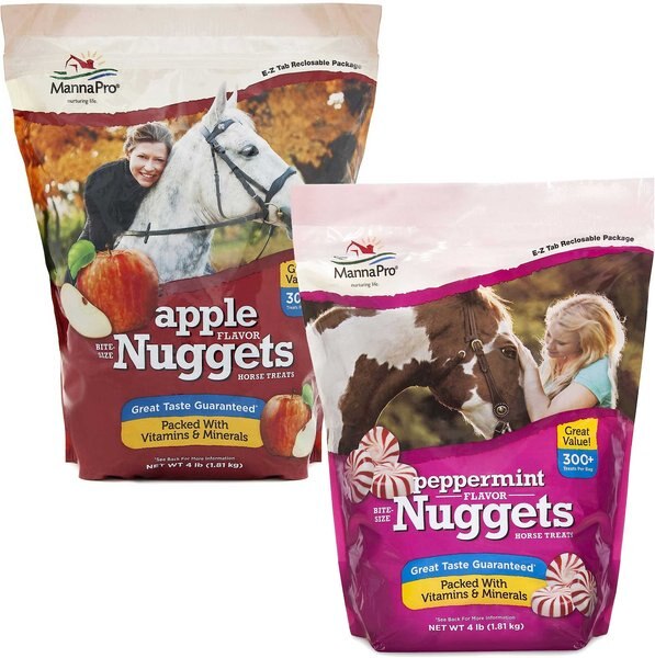 Manna Pro Bite-Size Nuggets Apple + Peppermint Flavor Horse Treats slide 1 of 7