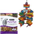 ZuPreem Pure Fun Enriching Variety Parrot & Conure Food + Super Bird Creations 4 Way Play Toy
